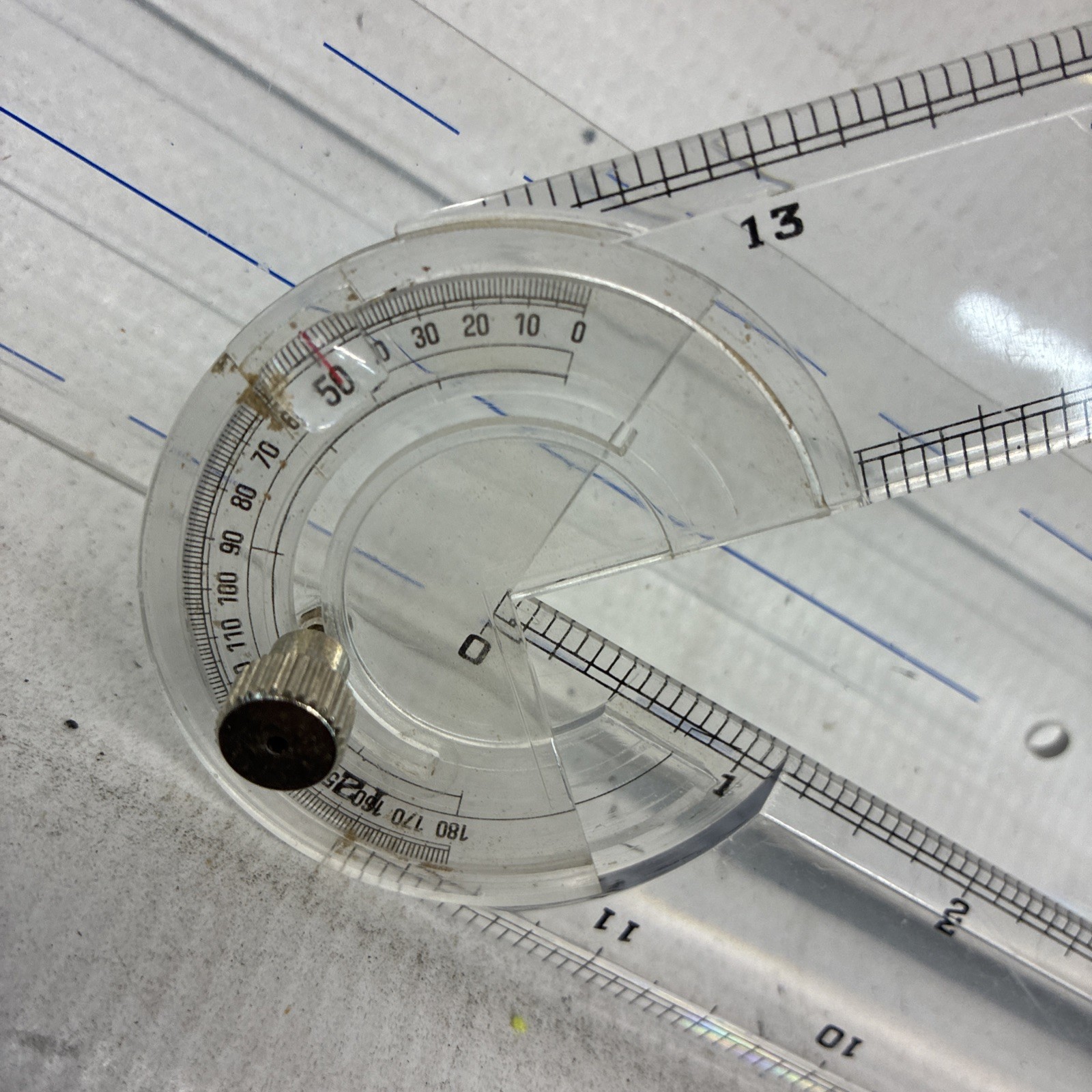 Quint Measuring Systems 18” True Angle + 24” Magnifier Angle Clear Rulers