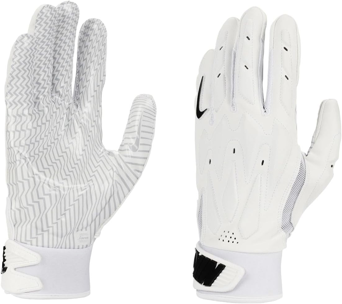 Nike D-Tack 7.0 Lineman Football Gloves White Sz L New