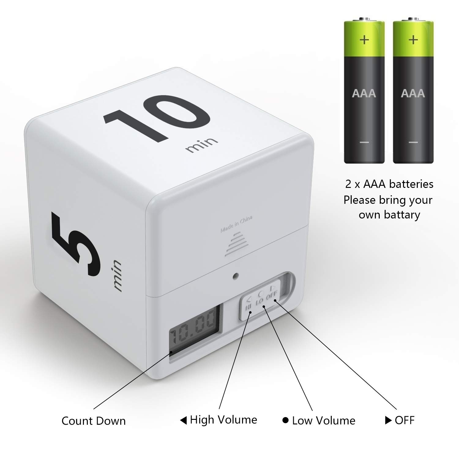 Cube Timer,Gravity Flip Kitchen Timer for Time Management and Countdown Setti...