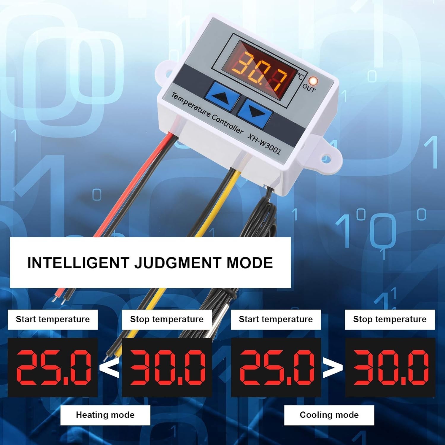 Módulo controlador de temperatura LED digital XH-W3001