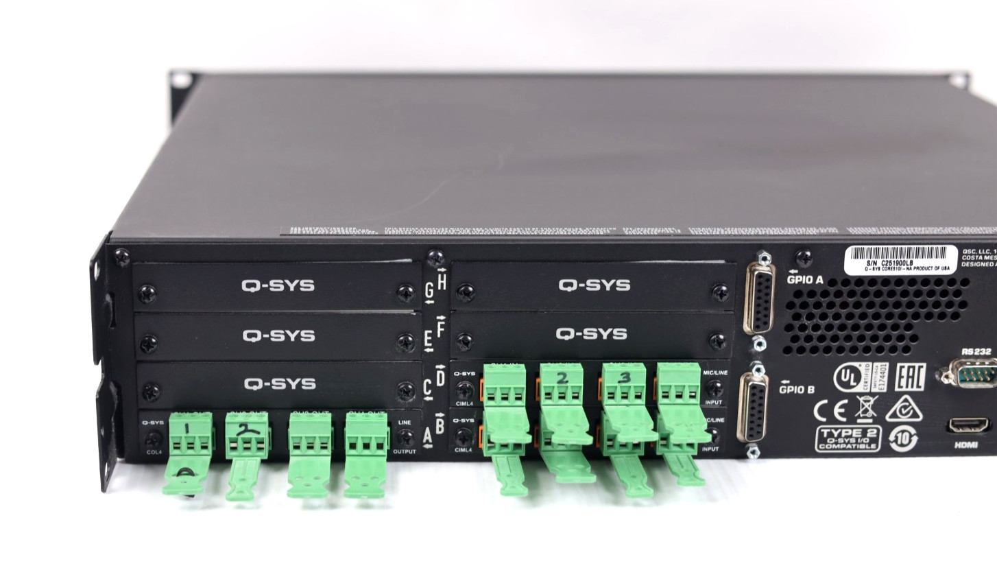 Core 510i Q-SYS Integrated Core Processor W. COL4 & 2x CIML4 Cards u416