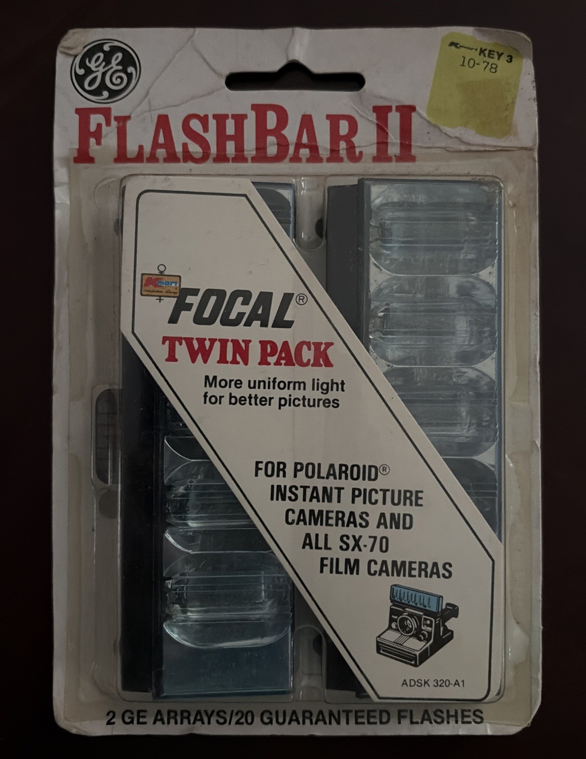 GE Vintage Kmart Focal Flashbar II twin pack  Untested Box - New Old Stock