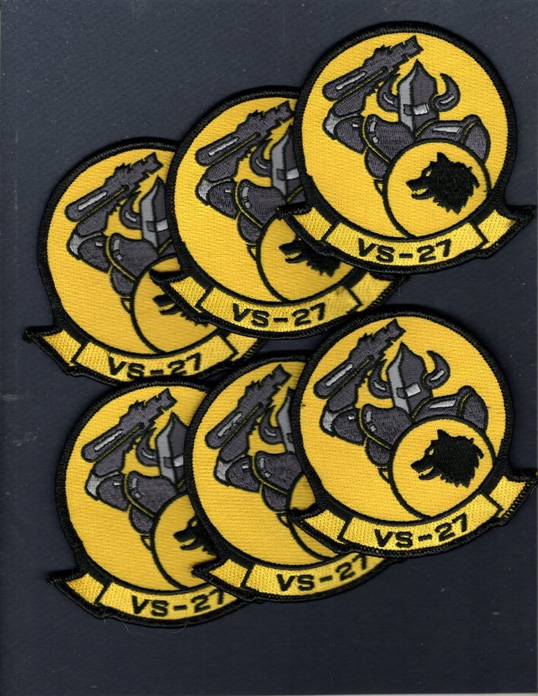 Dealer Set VS-27 SEAWOLVES Lockheed S-3B S-3 VIKING Squadron Patch Set of 6