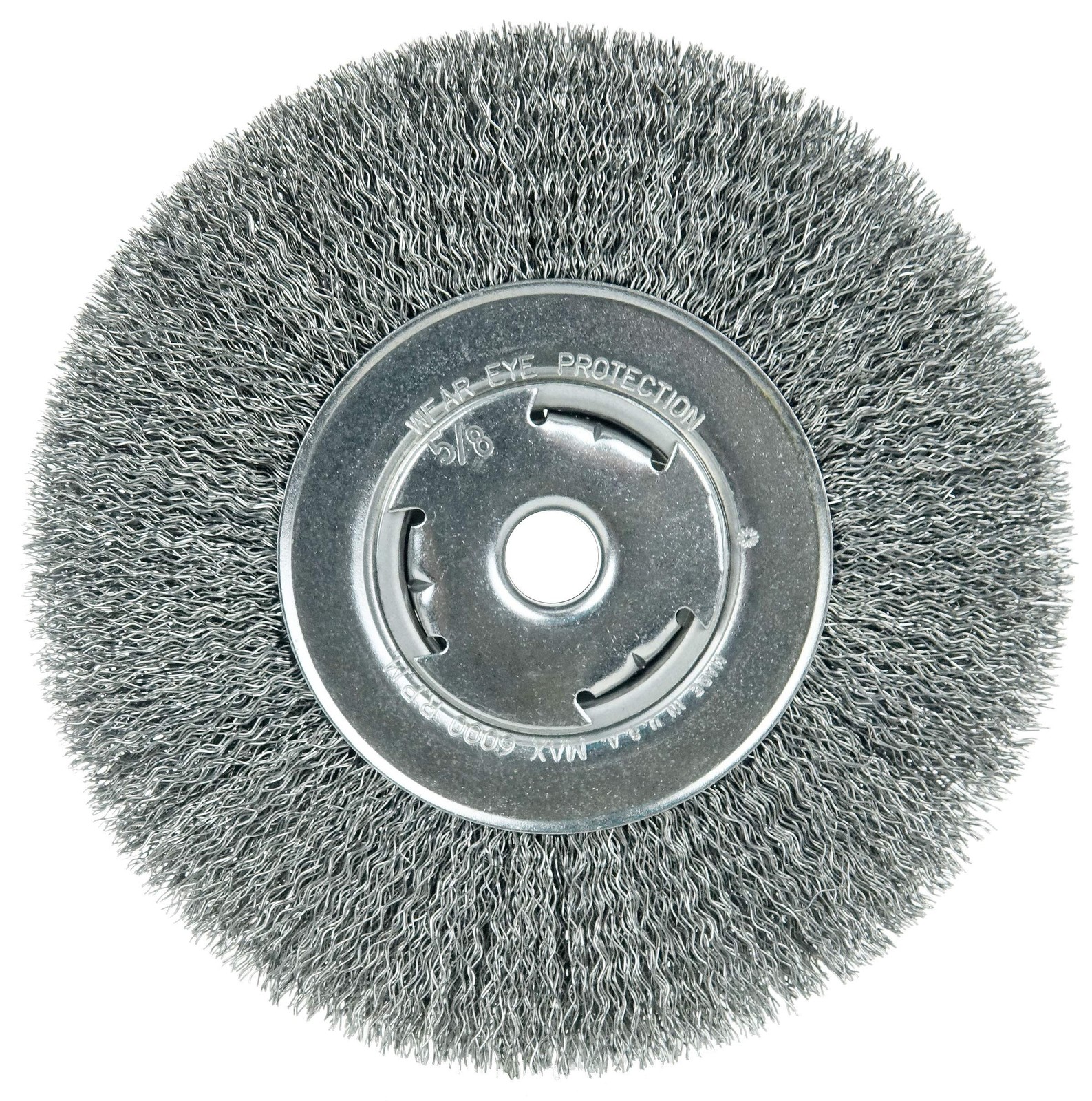 Weiler 06655 Wolverine 7" Wide Face Bench Grinder Wheel, .014" Crimped Steel ...