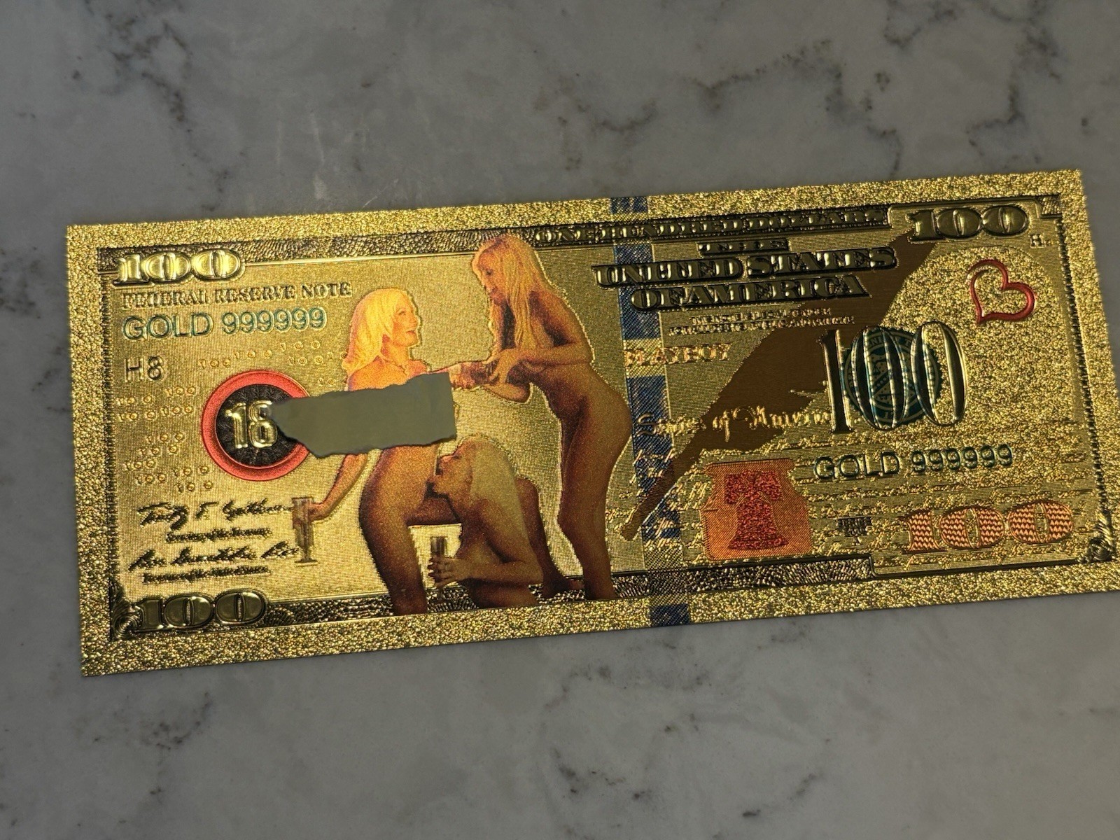 🔥 24k Gold Foil Plated Girls Next Door Banknote Collectible Playboy 🔥