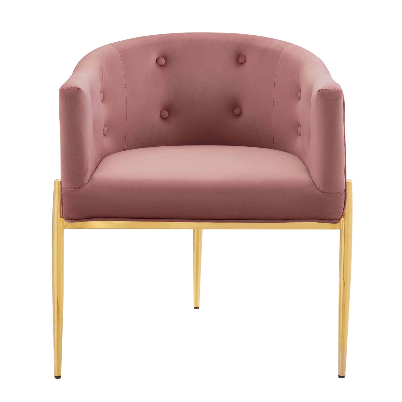 Modway Savour Tufted Performance Velvet Accent Chair in Dusty Rose