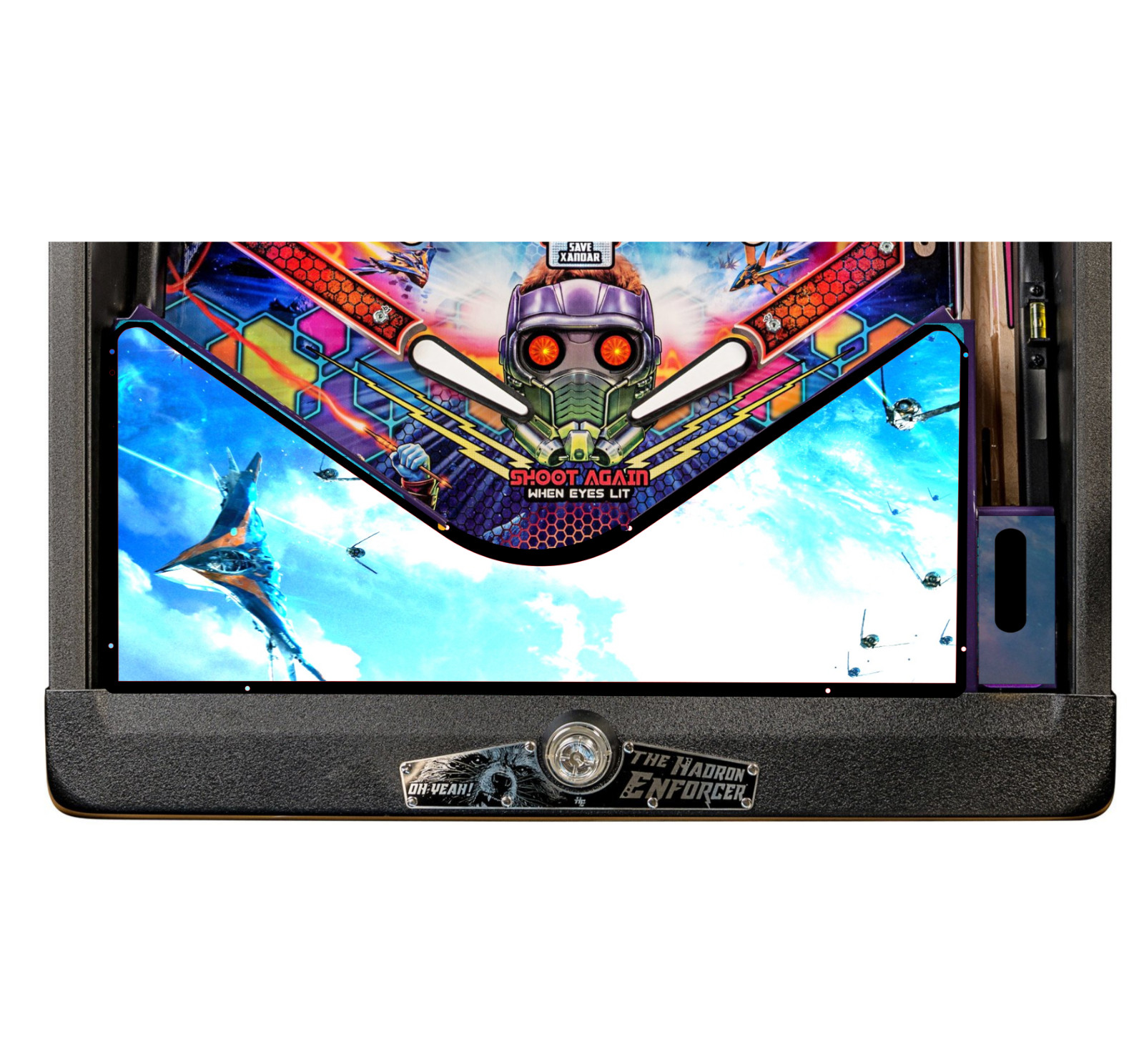 Guardains of the Galaxy ship Lighted Apron/Arch stern Pinball mod 0043