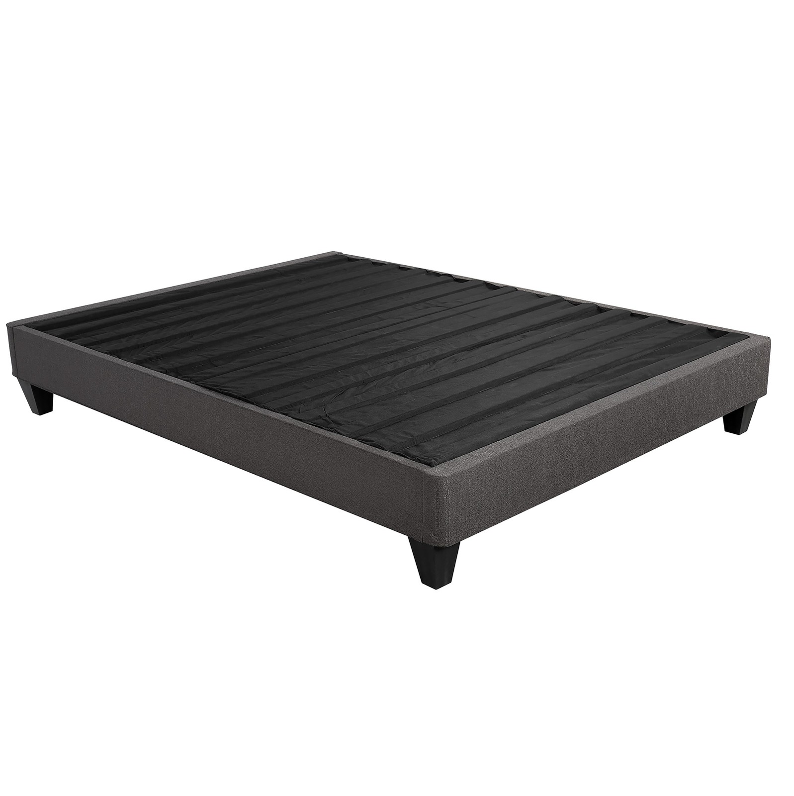 Contemporary 14 in. Platform Mattress Foundation, Queen Size Upholstered Bed