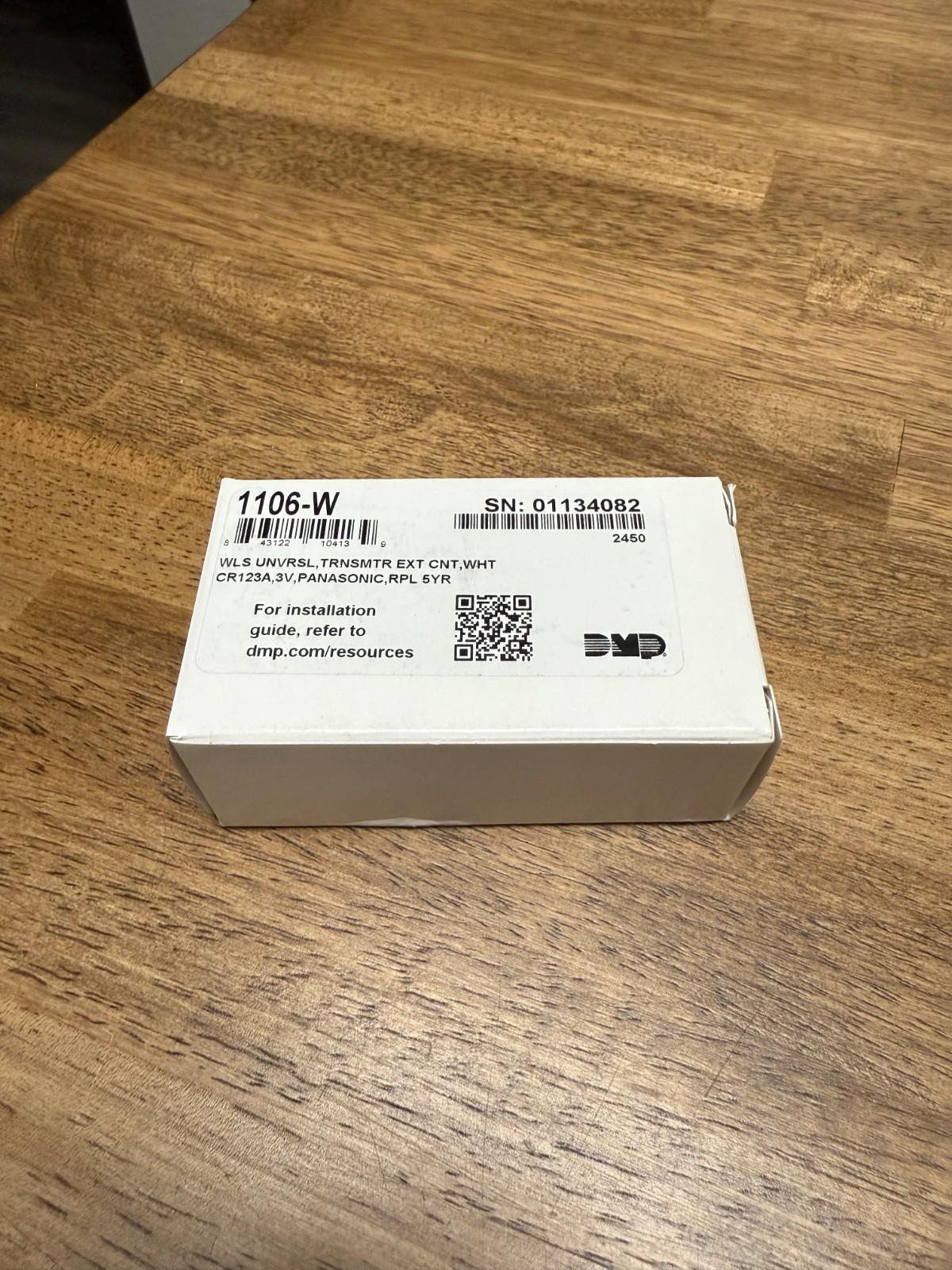 WLS UNVRSL, TRNSMTR EXT CNT, WHT CR123S, 3V, PANASONIC, RPL 5YR