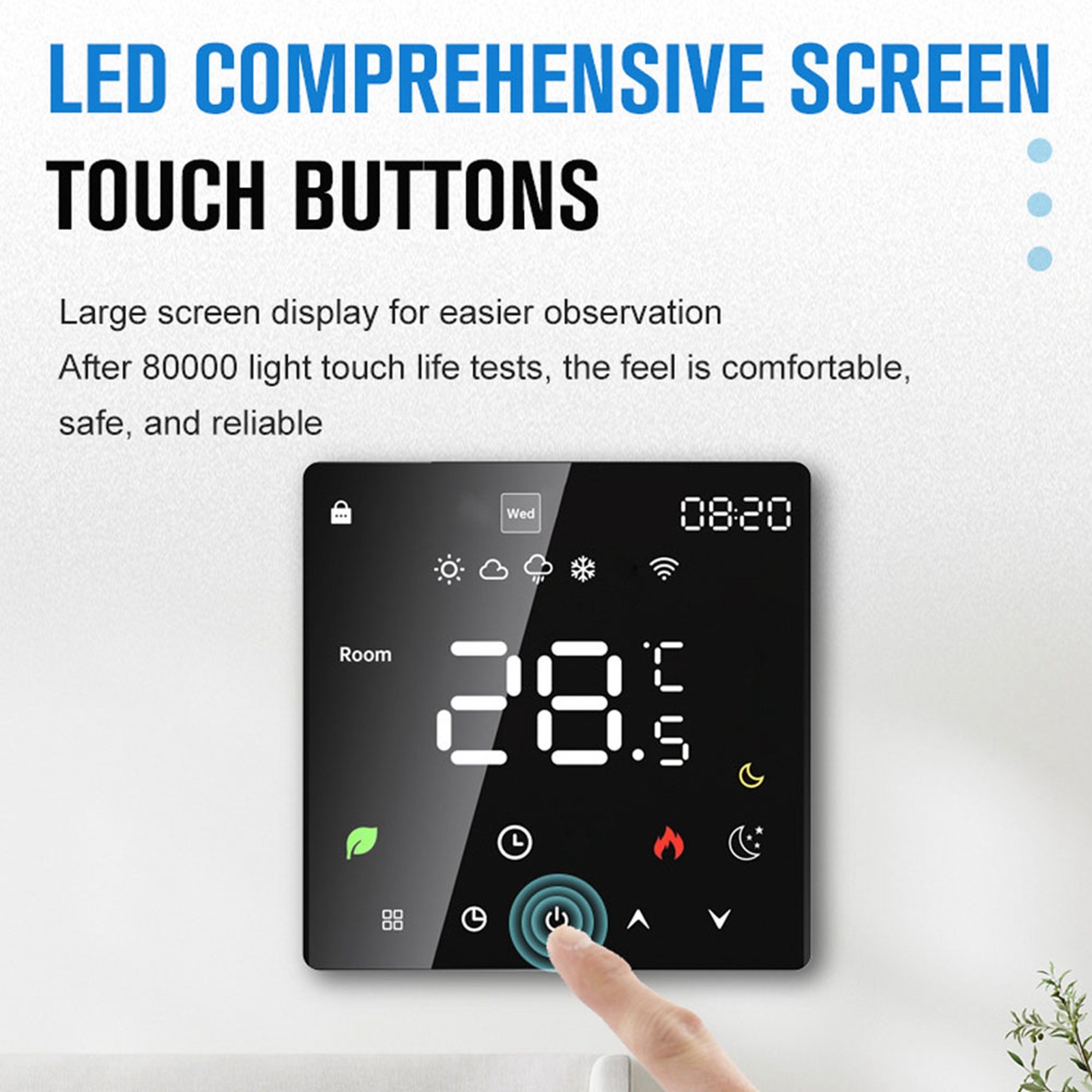 Tuya Wifi Temperature Controller Large Display Programmable For Home Recommended