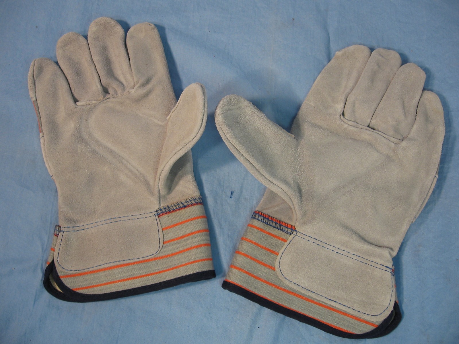 New Double Palm Split Leather Work Glove Size Large