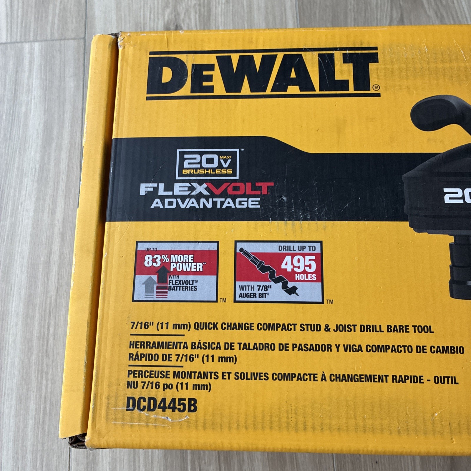 DeWalt DCD445B 20V MAX 7/16" Quick Change Stud & Joist Drill Tool Only