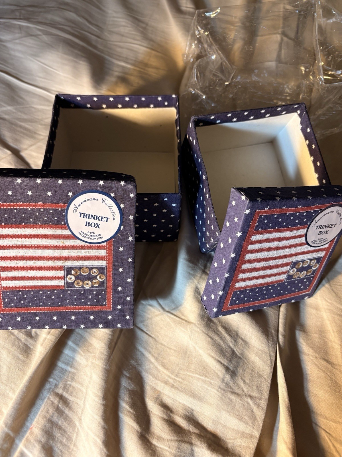 americana collection Trinket Box 2 Set
