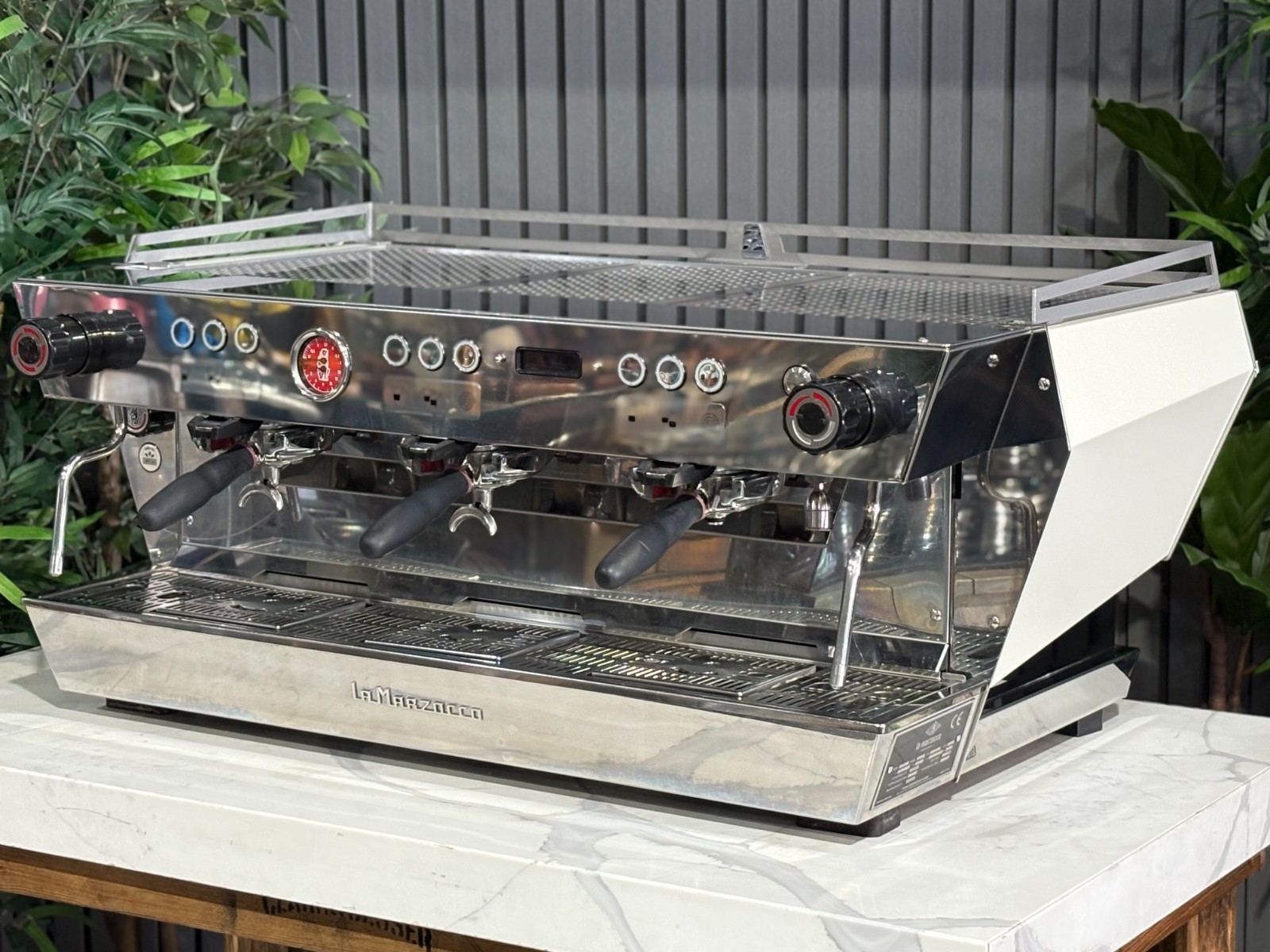 LA MARZOCCO KB90 ABR SCALES 3 GROUP WHITE CUSTOM ESPRESSO COFFEE MACHINE CAFE