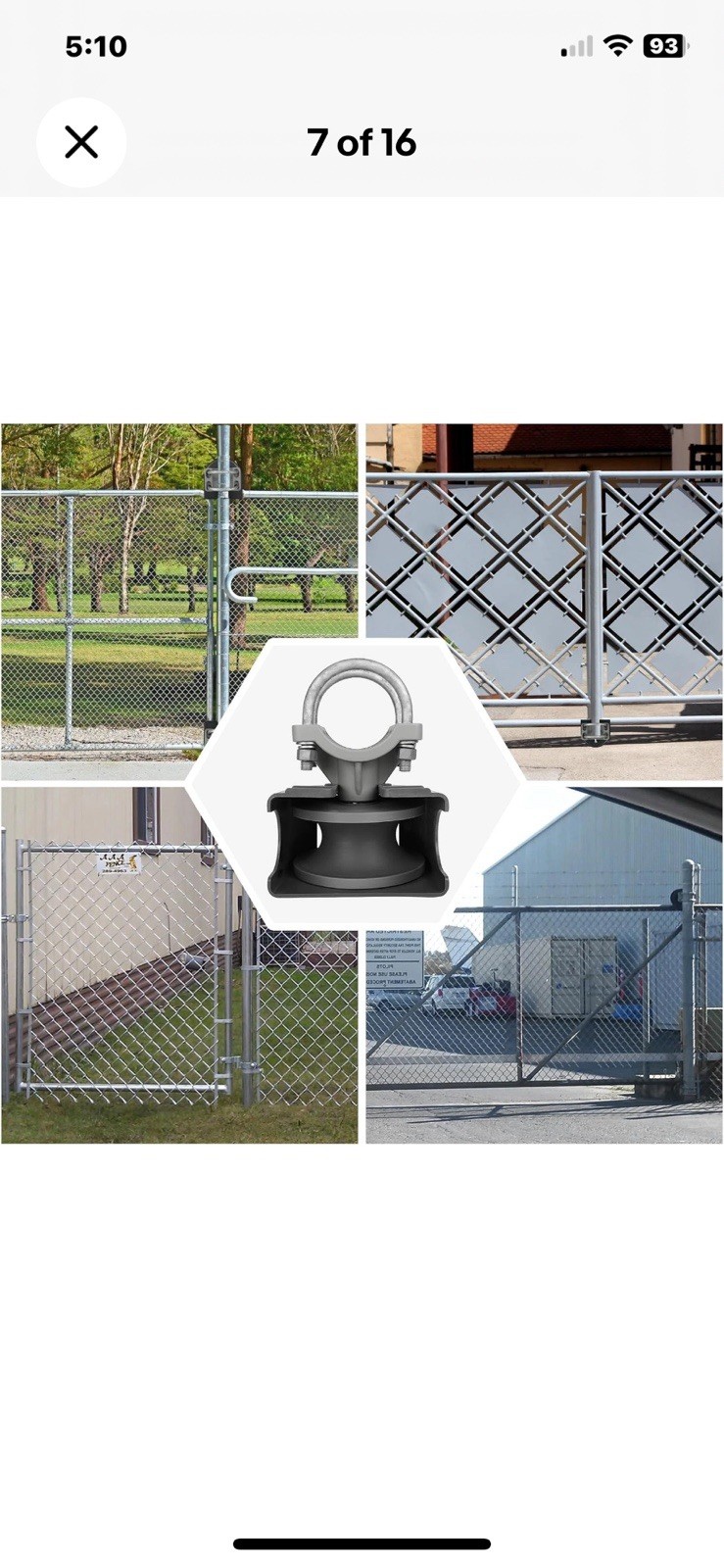2 Pack Sliding Gate Rollers Cantilever Nylon Wheels For 2-3/8" or 2-1/2" Frame