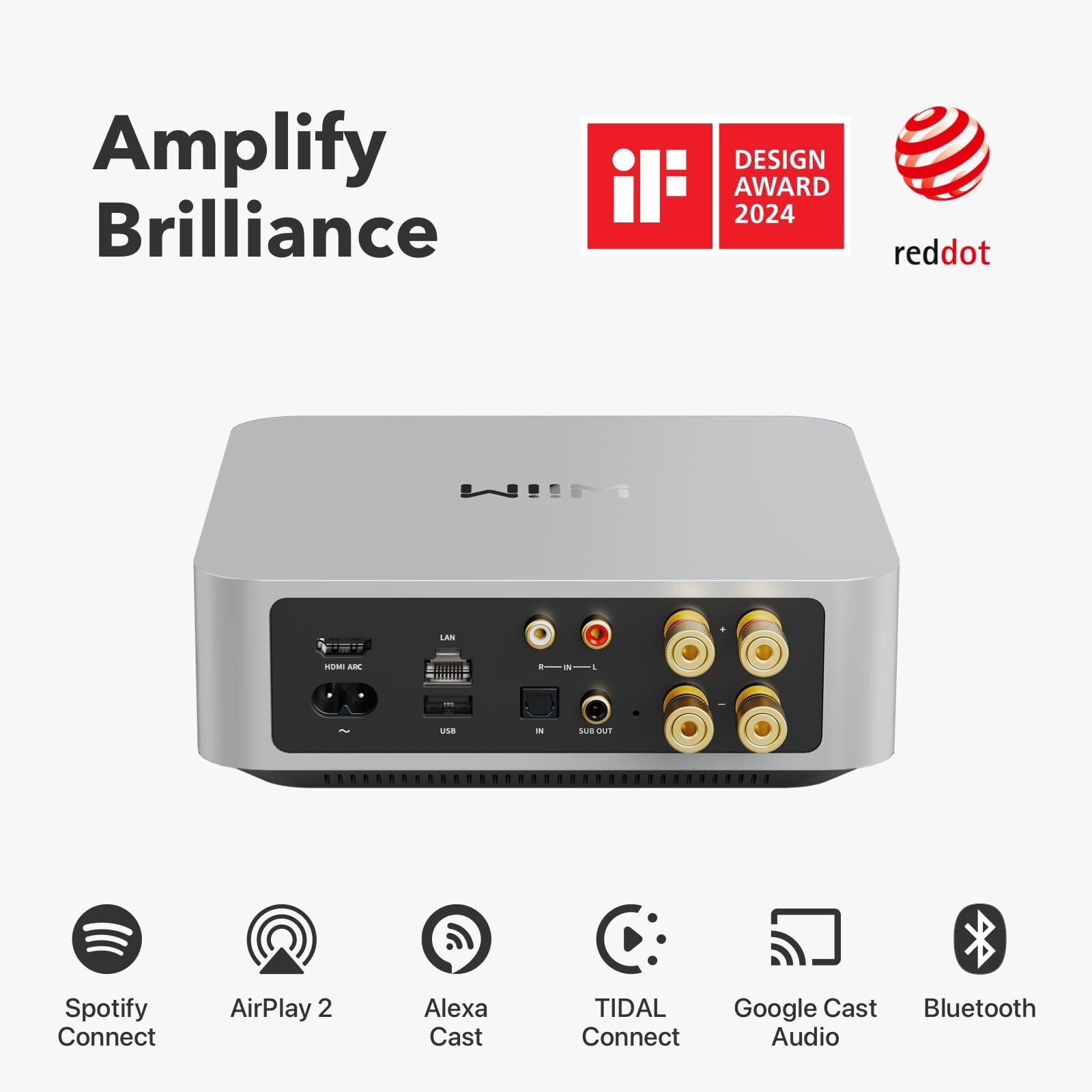 WiiM Multiroom Streaming Amplifier Compatible Google Cast, Alexa, Spotify