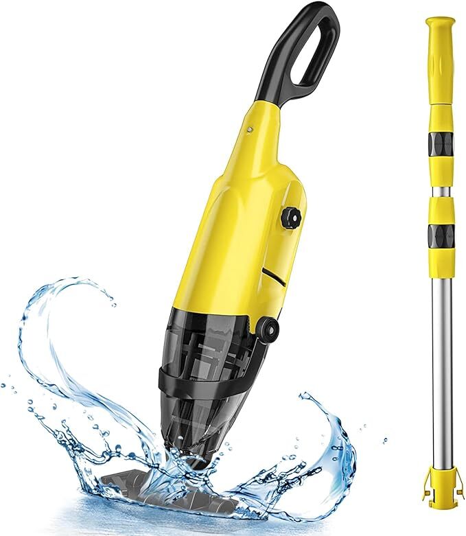 Rechargeable Handheld Pool Vacuum 60-Min Run Time for Above Ground Pools, Spas