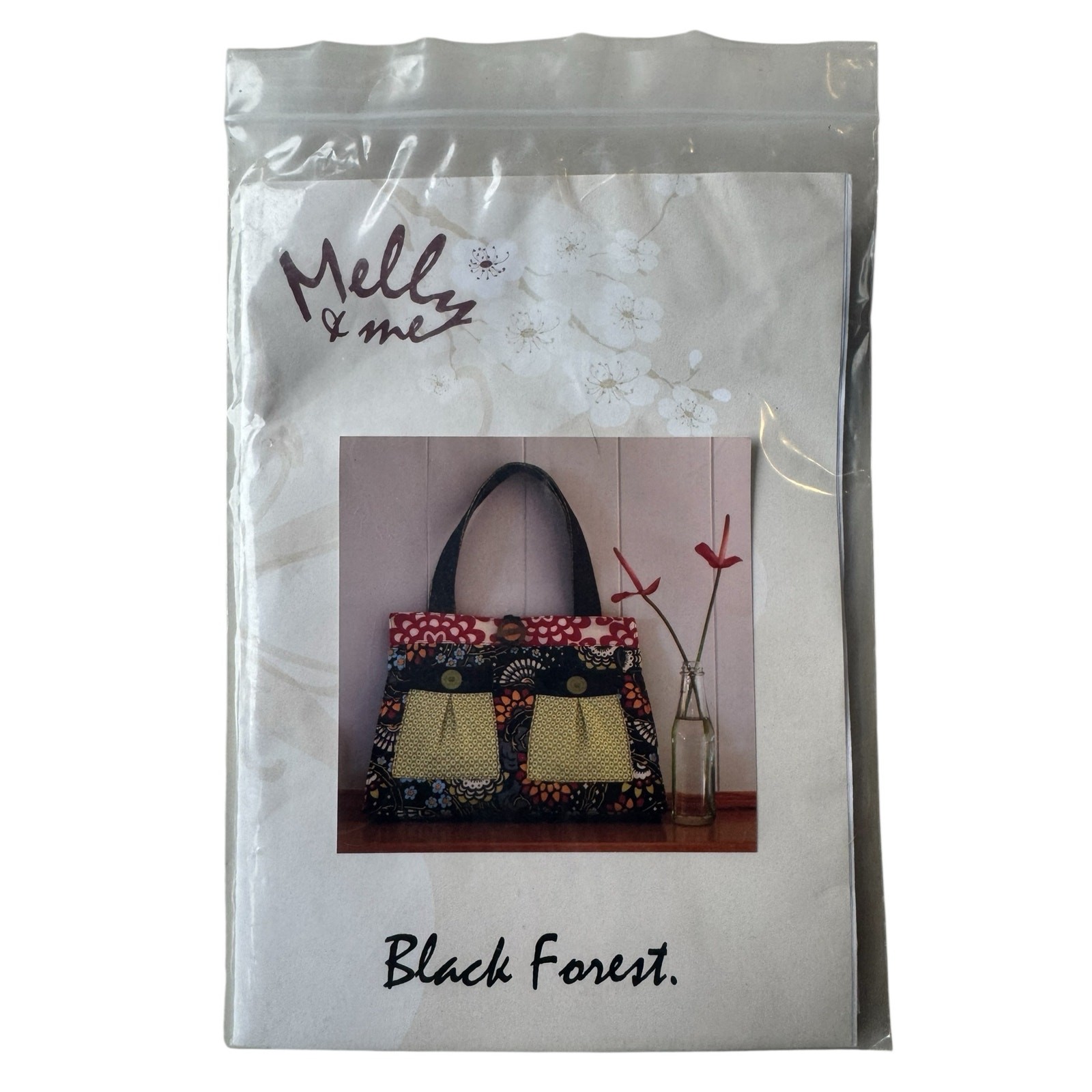 MELLY & ME Black Forest Bag Sewing Pattern #M018 Purse Pockets Handbag Tote