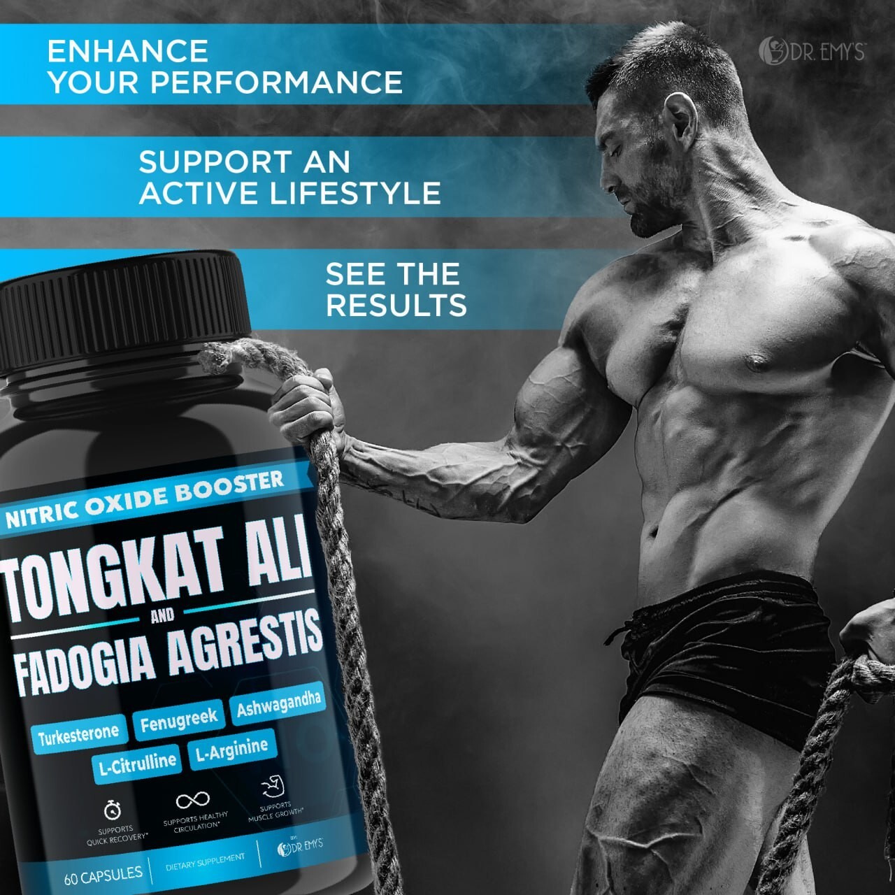 (5 Pack) Testosterone Supplement Booster Capsules Blood Flow Nitric Oxide