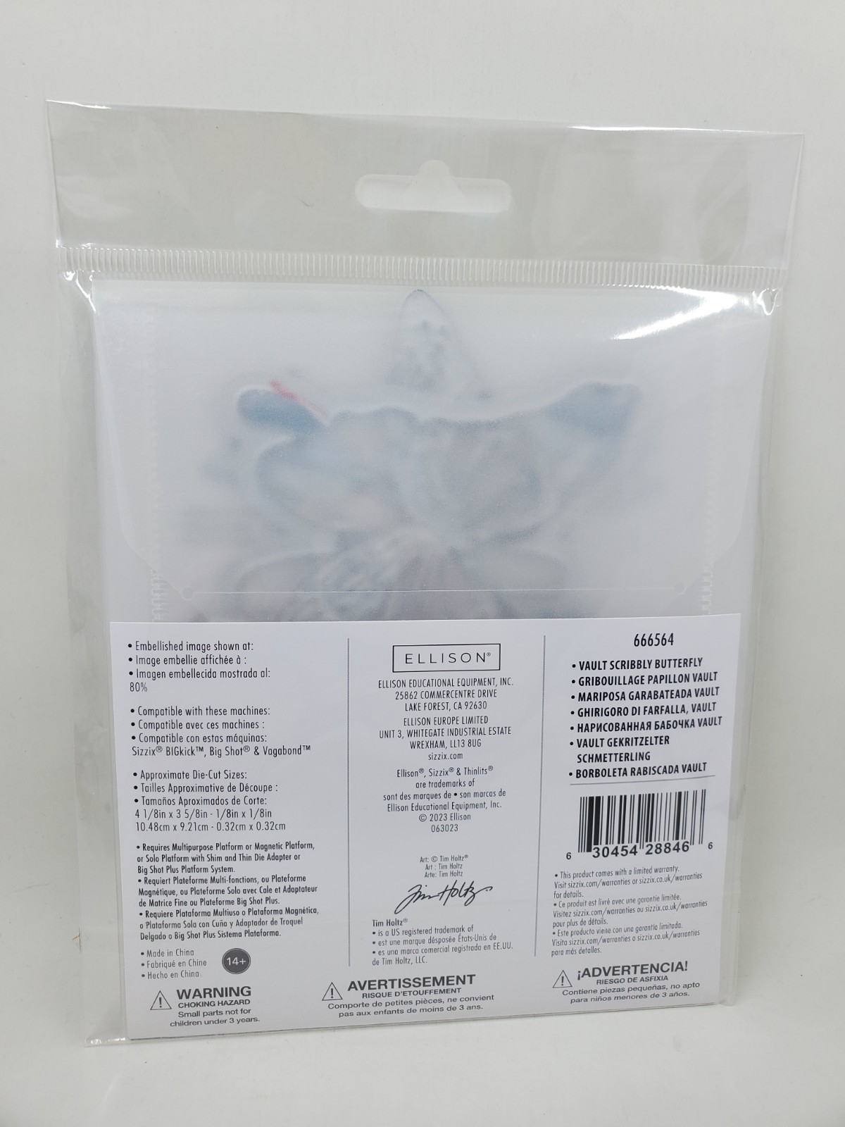 TH2 Tim Holtz Thinlits Dies Sizzix Vault Scribbly Butterfly New