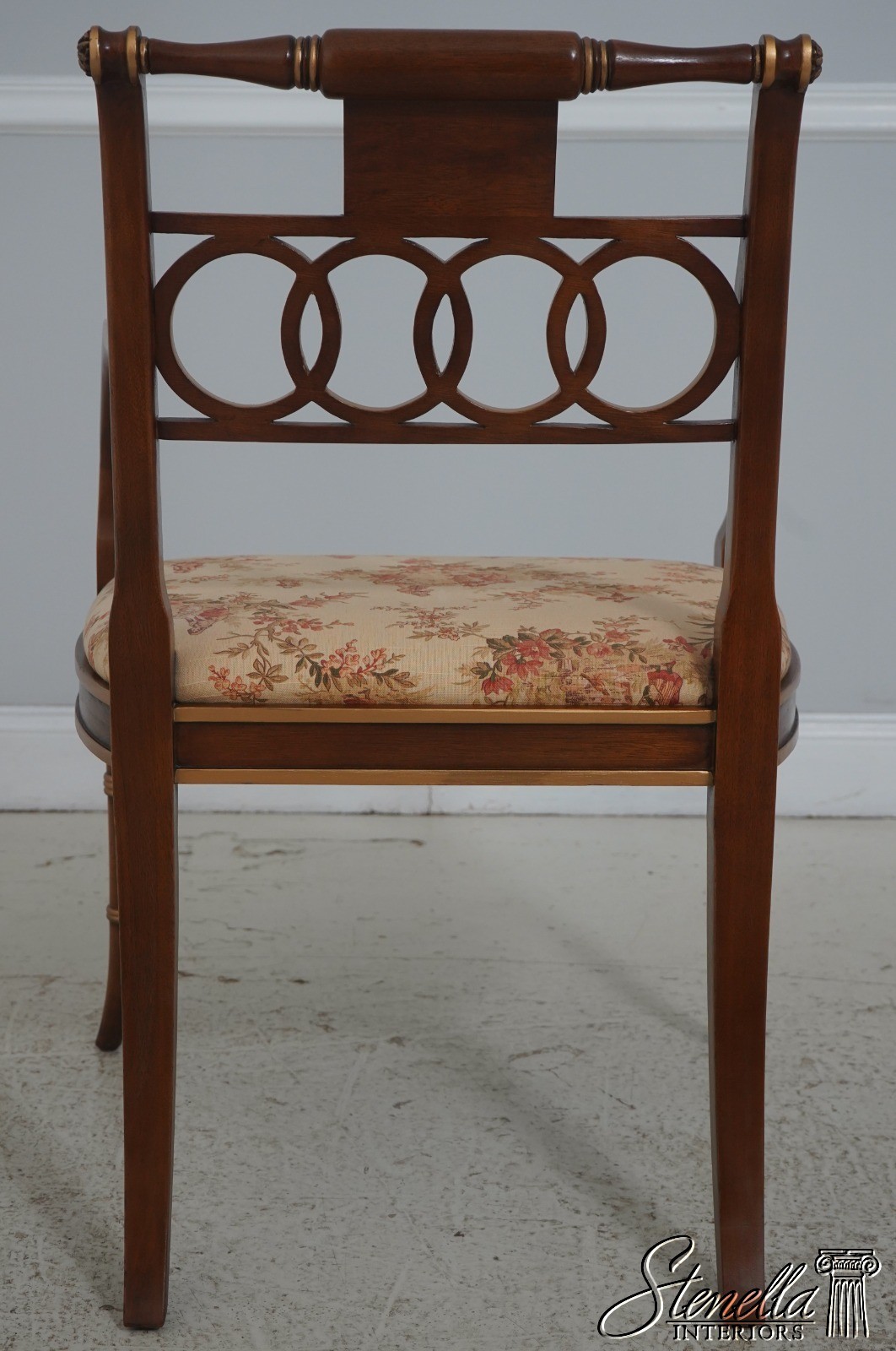 71774: Pair HICKORY CHAIR Regency Style Mahogany Armchairs