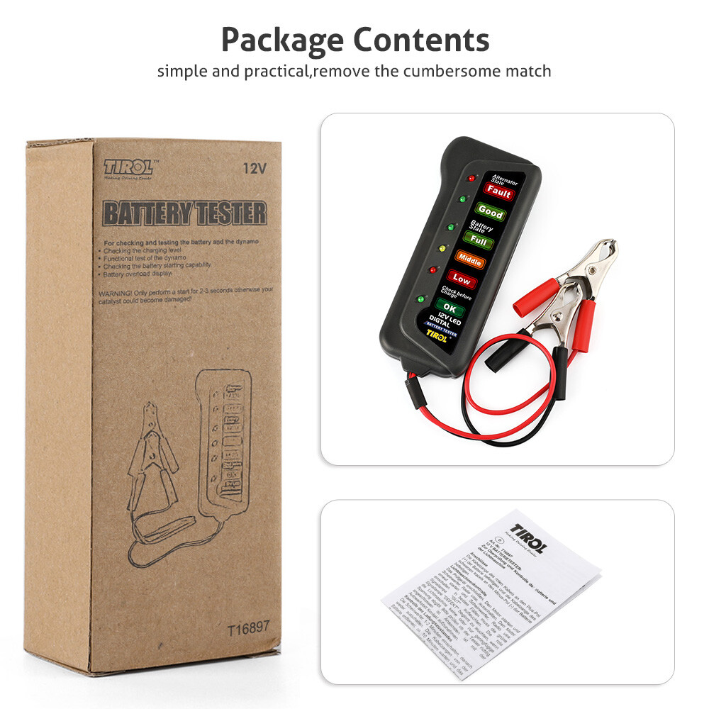 BM310 12V Battery Analyzer Digital Car LED Battery Load Tester Diagnostic Tool