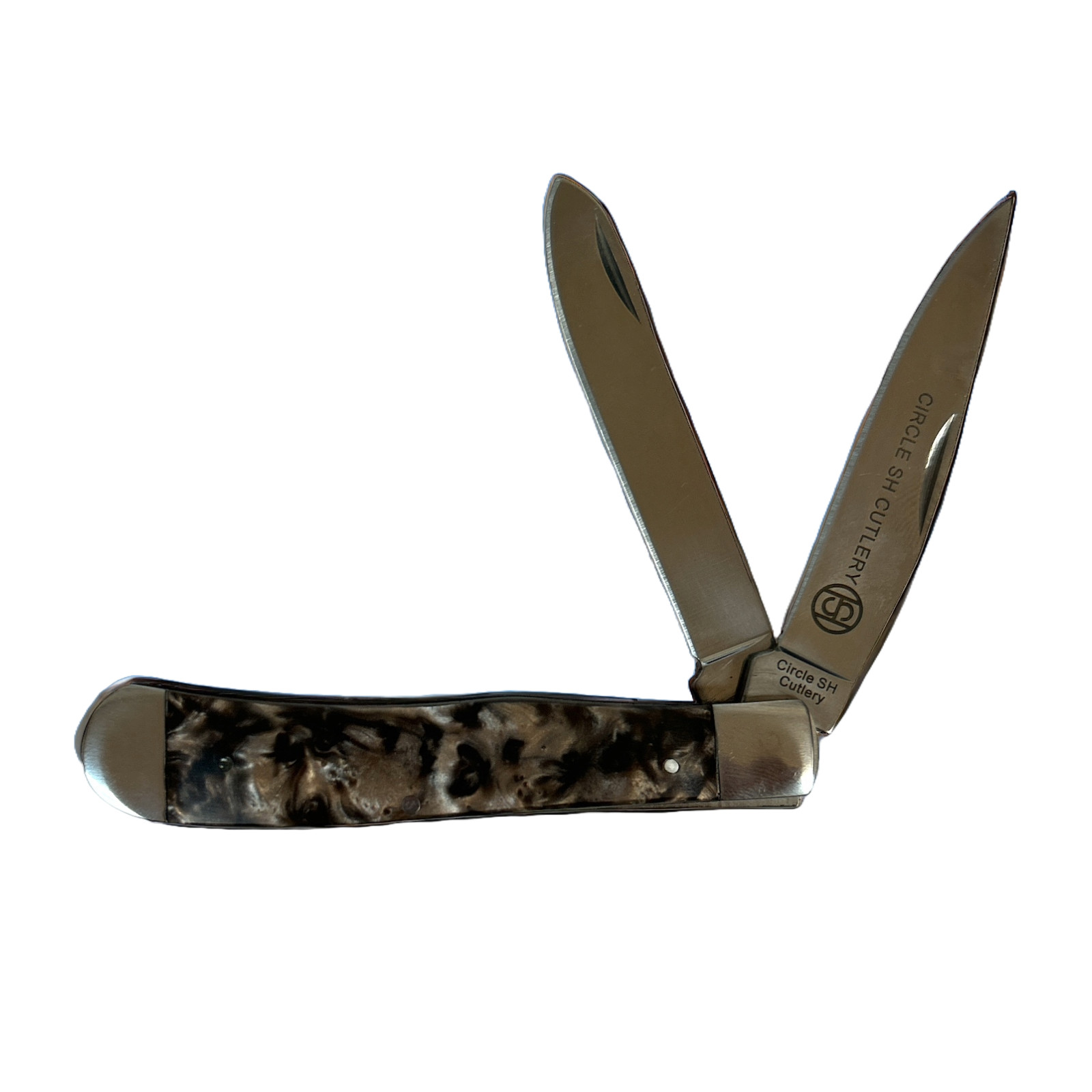 Circle SH Cutlery Black Explosion Folding Trapper Knife OK324