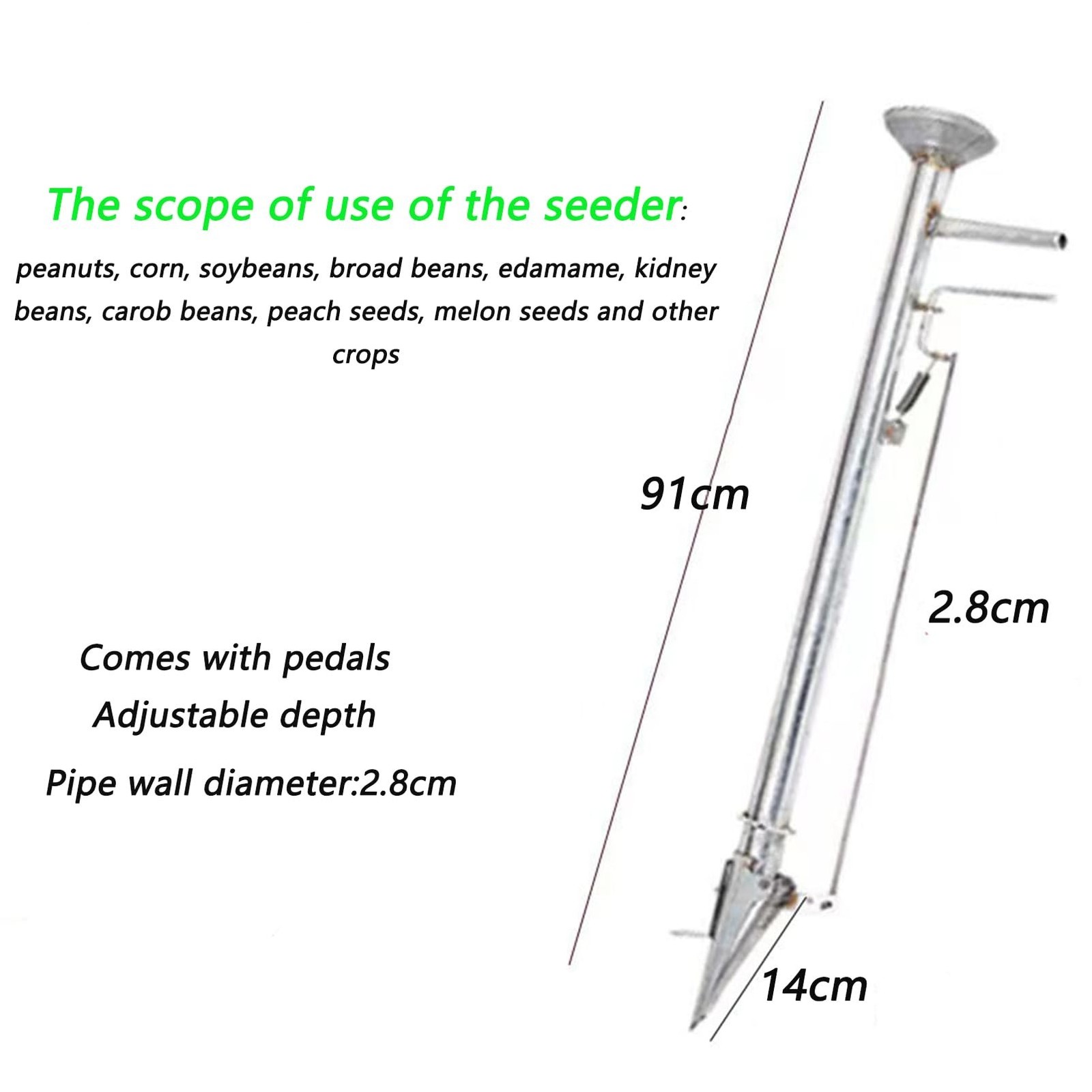 Seed Sower Gardening Tools Fertilizer Applicator Manual Seeder Vegetable Seed...