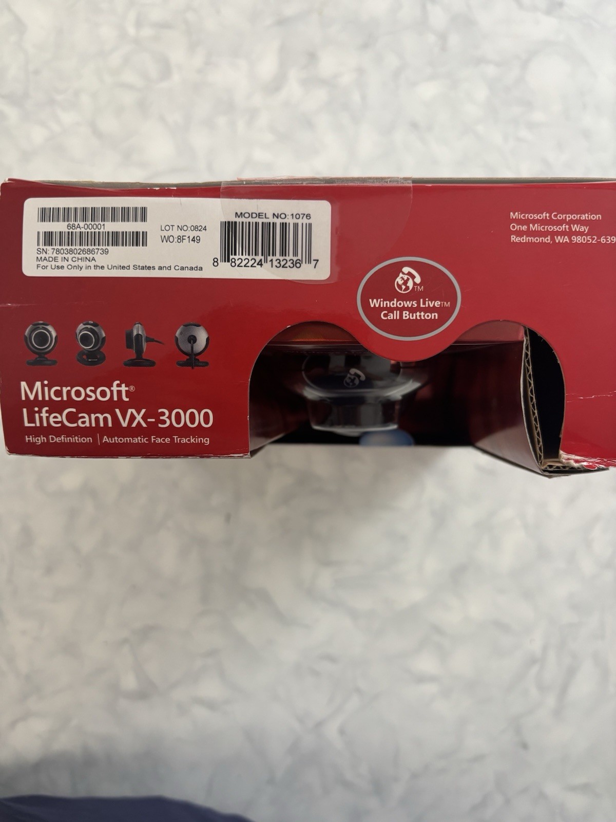 Microsoft LifeCam VX-3000 Webcam Model 1076 New Open Box Vintage Tech Windows XP
