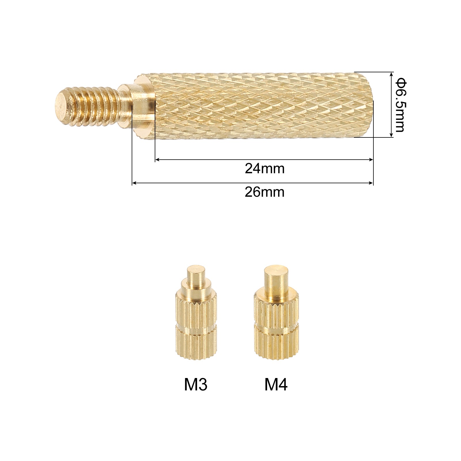 120pcs M3 M4 Metric Threaded Inserts with Heat Set Insert Tips