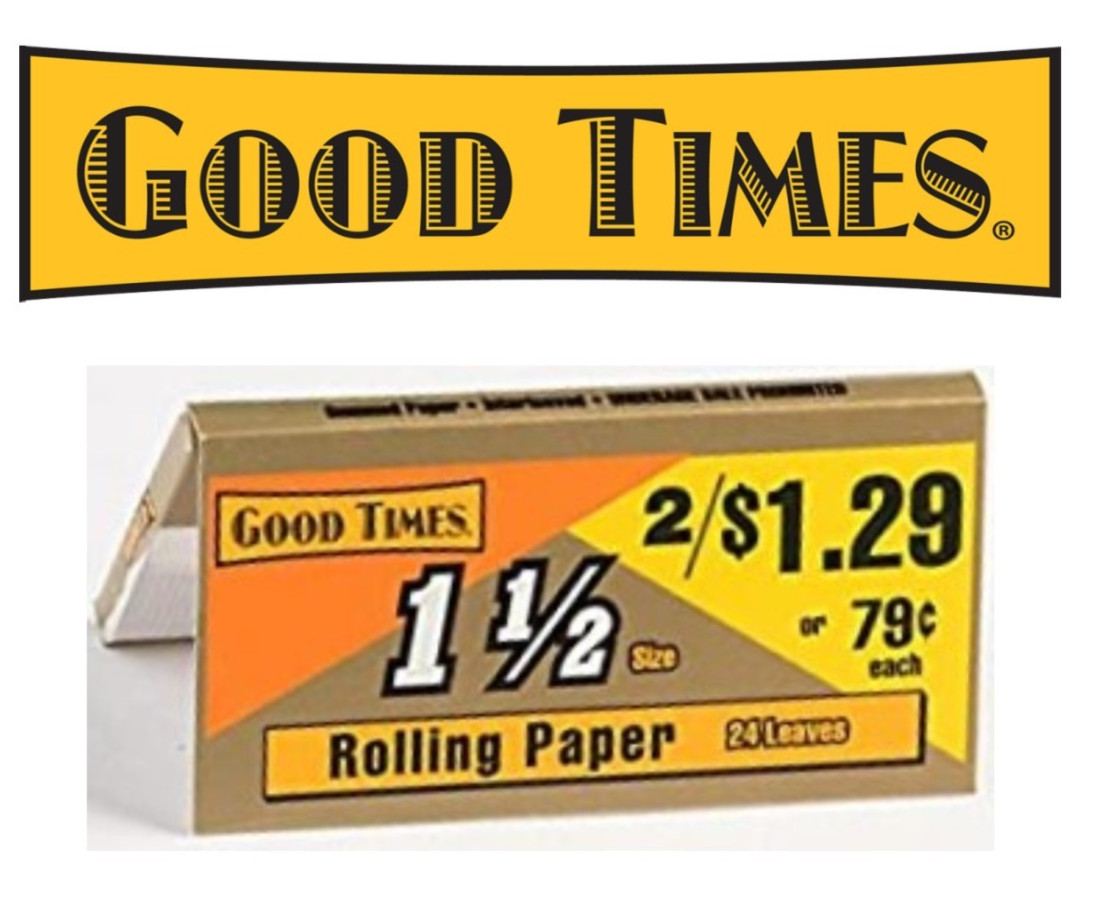 Good Times 1 1/2" 1.25 Rolling Papers GREAT DEAL! 24 Lvs/Pk *USA Shipped*