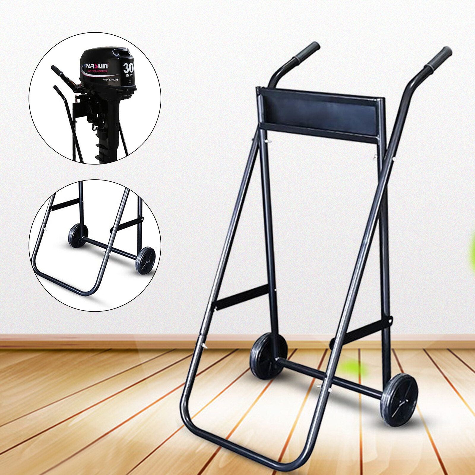 Heavy Duty Outboard Boat Motor Stand Carrier Cart Dolly Trolley Transport 40kg