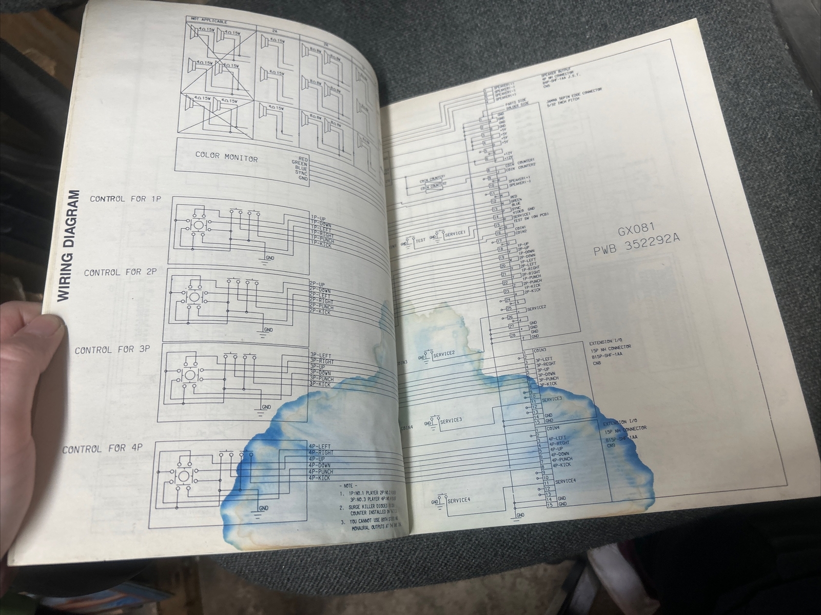 Konami VENDETTA Arcade Video Game Manual - used original