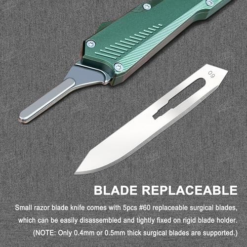 Self-Retracting Utility Knife - EDC Folding Scalpel, 5PCS Auto Retractable Blade