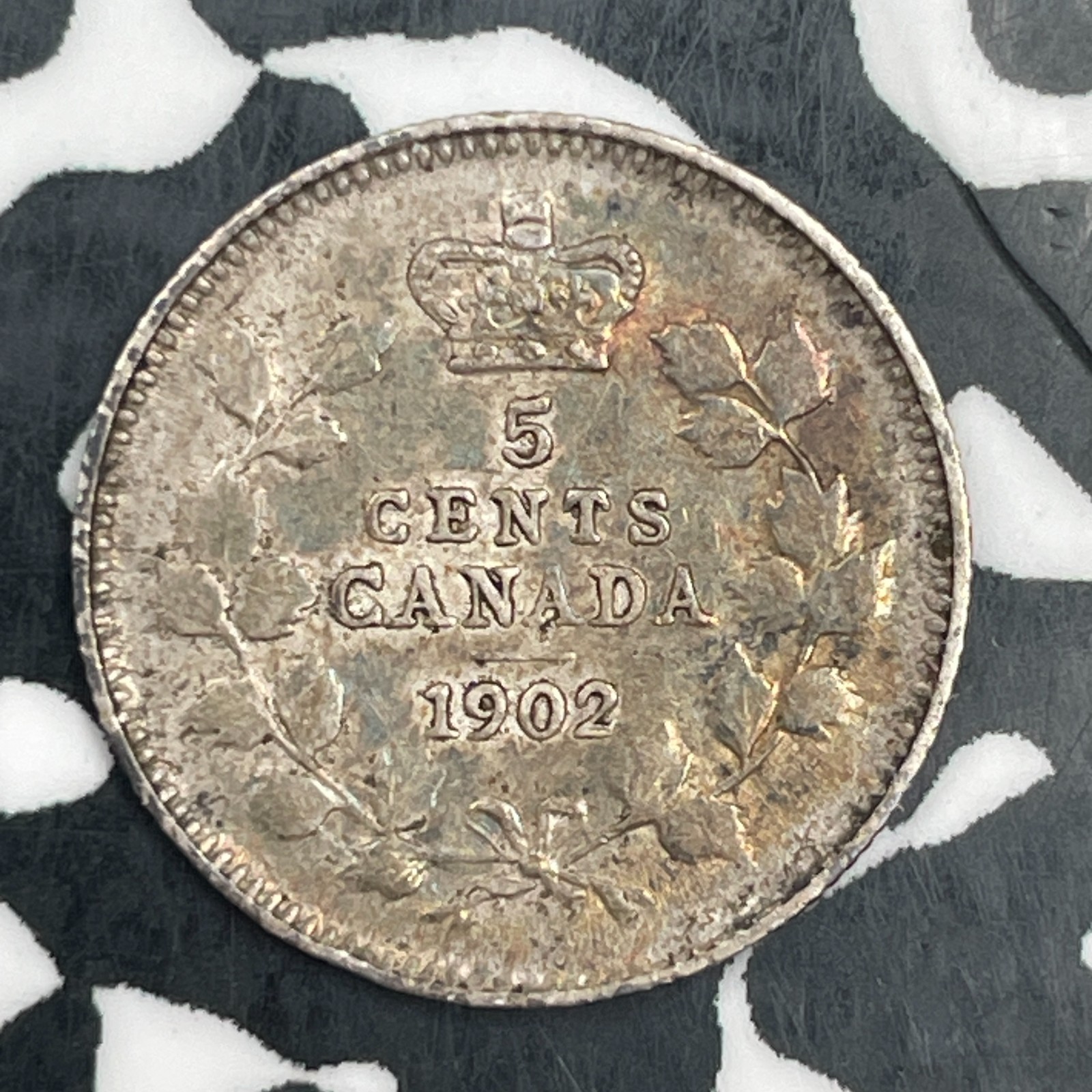 1902 Canada 5 Cents Lot#F8689 Silver!