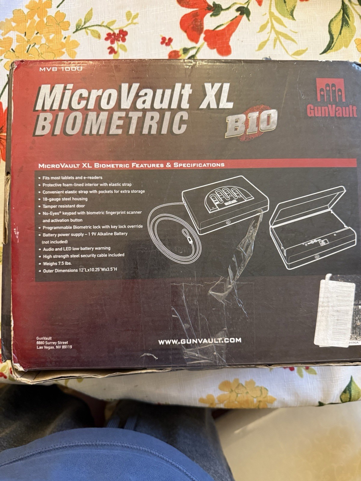 GunVault Microvault Xl Digital Pistol Safe MV1000