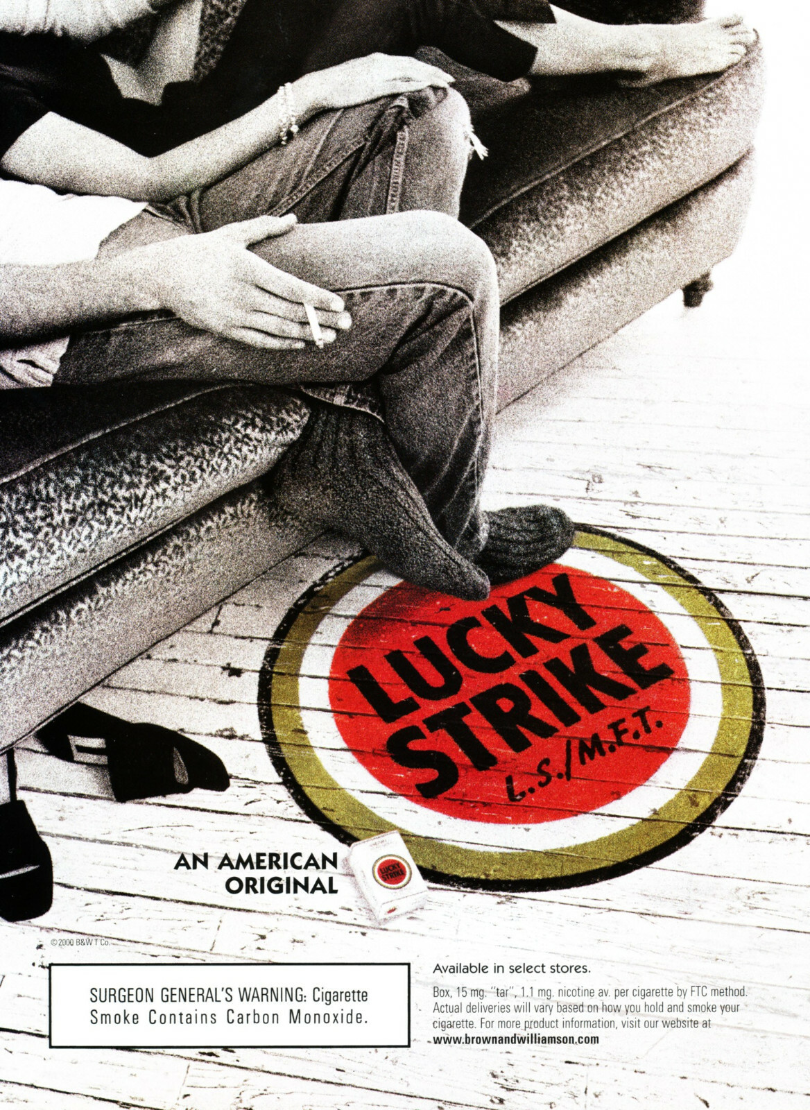 LUCKY STRIKE CIGARETTE AD #19 RARE 2000 VINTAGE OUT OF PRINT