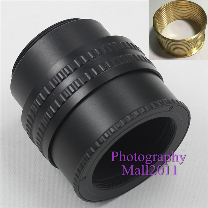 Brass M42 to M42 Mount 25mm-55mm Adjustable Focusing Helicoid Adapter Macro Tube