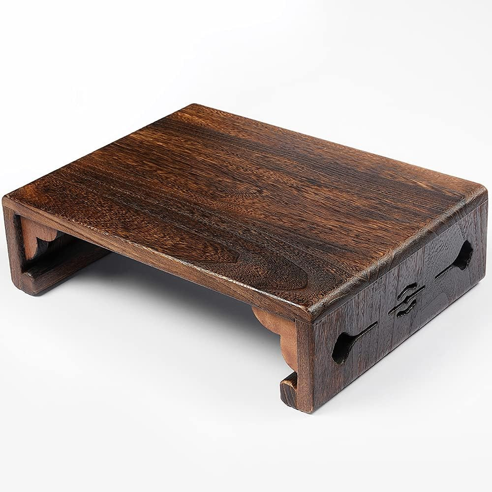 Rectangular Bed Step Stool, Large Surface Step Ladder Low Wood Stool for Kitchen