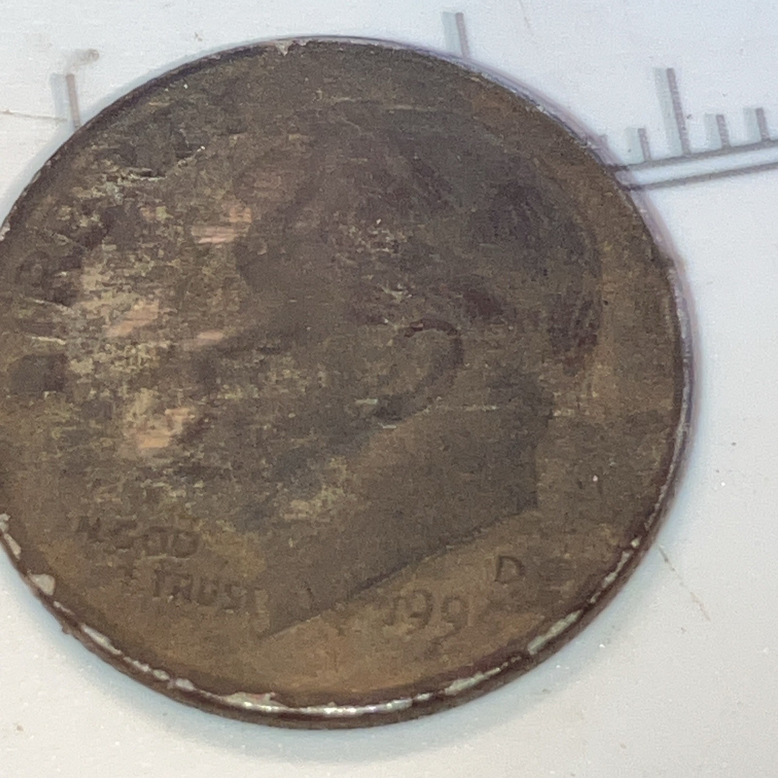 1994 D Improperly Annealed Dime Error Brown Copper Color
