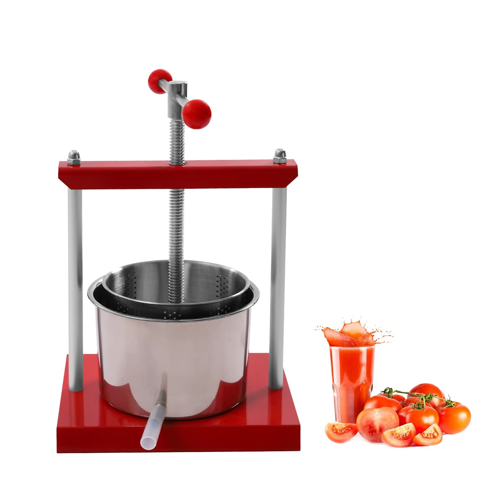 6L Stainless Steel Press Manual Press for Juice, Vegetable,Olive Oil Household