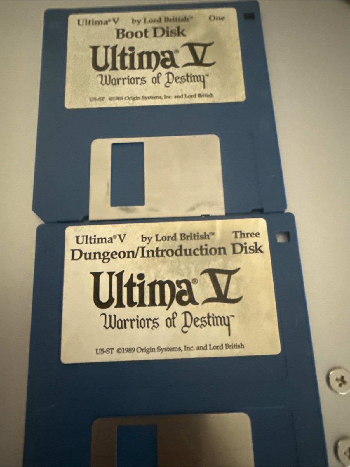 Vintage IBM 3.5" 720K Ultima VI Quest of the Avatar Computer Game DISK 1 And 3