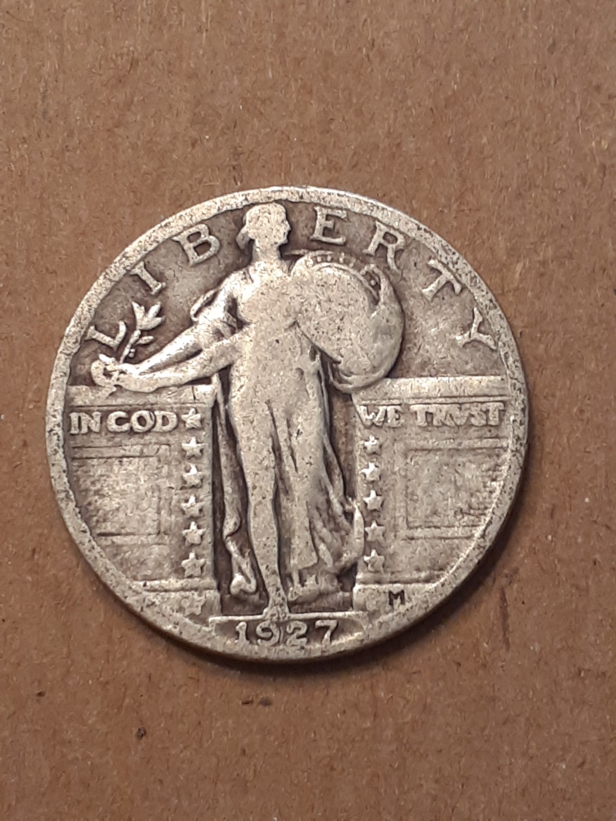 1927 STANDING LIBERTY QUARTER   VG