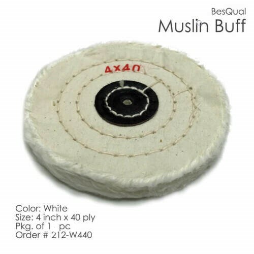 Dental Lab 4" x 40-ply White Muslin Buff Polishing Wheel new