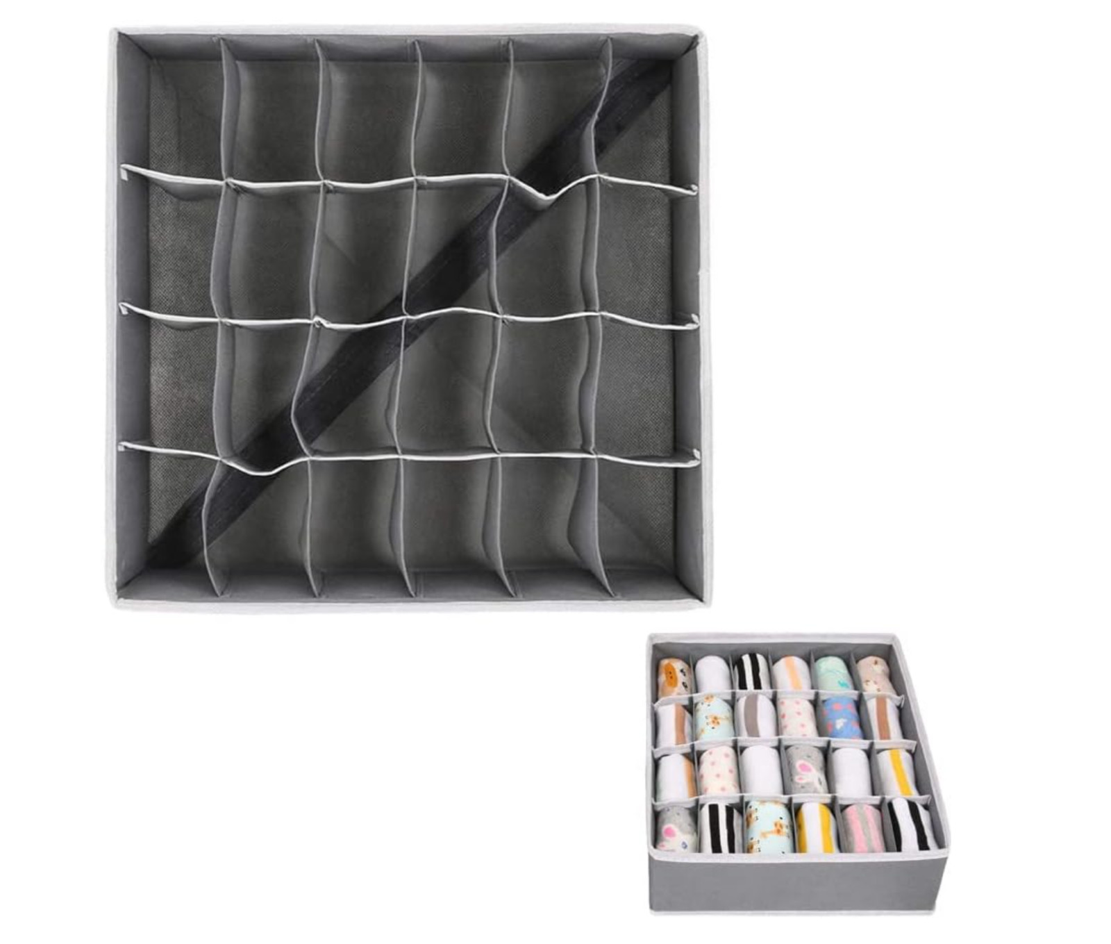 24 Cell Foldable Drawer Organizer Storage Collapsible Divider - FREE SHIPPING