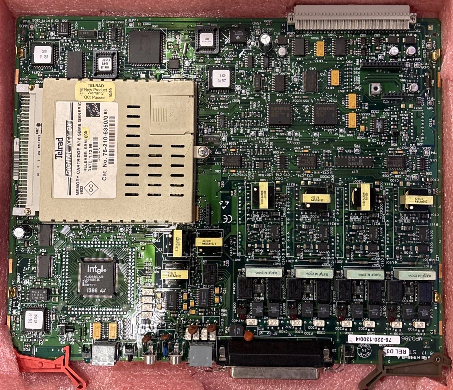 Telrad Circuit Card MPD 386 762201300/4 Memory Cartridge 818SBM6 762106350
