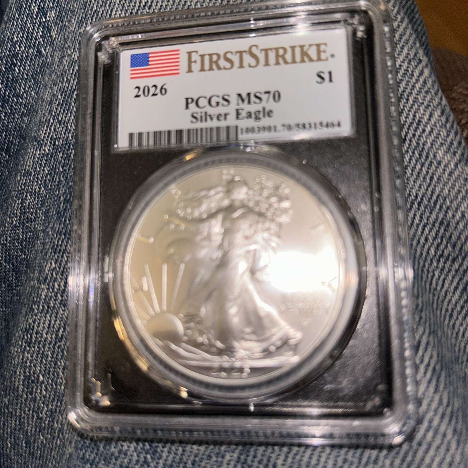 2026 $1 American Silver Eagle PCGS MS70 First Strike .999