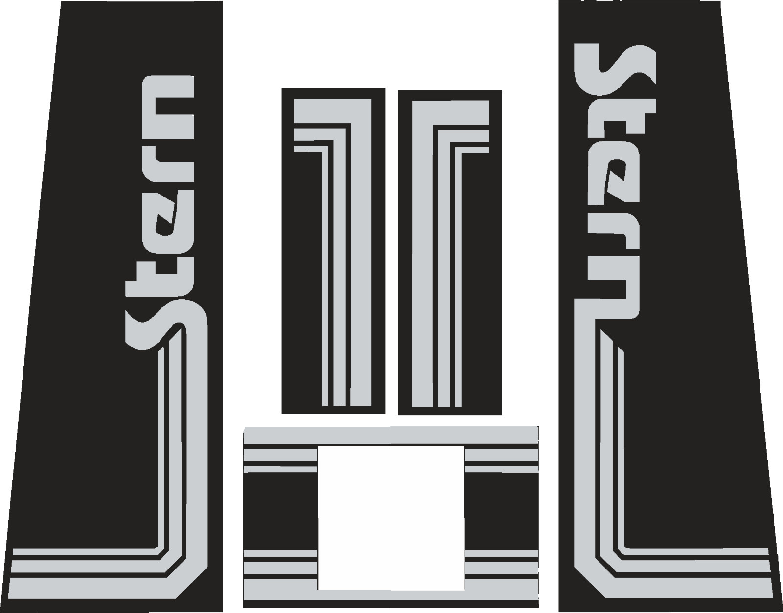 Stern Orbitor 1 Pinball Machine CABINET Decal Set