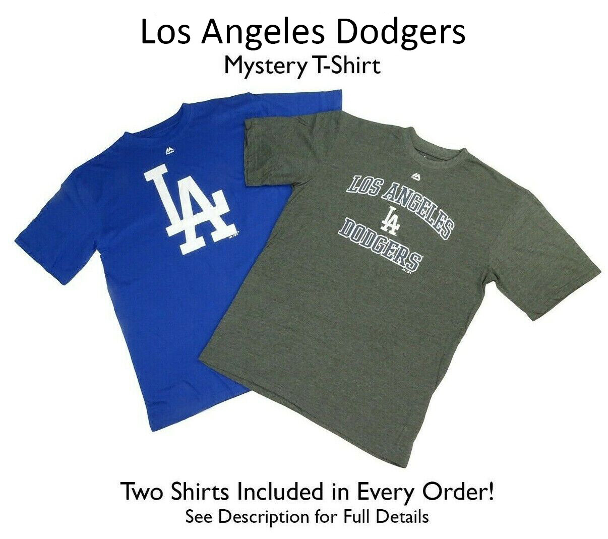 Los Angeles Dodgers Men's Big &Tall 2 SHIRTS! *MYSTERY SHIRT* MLB