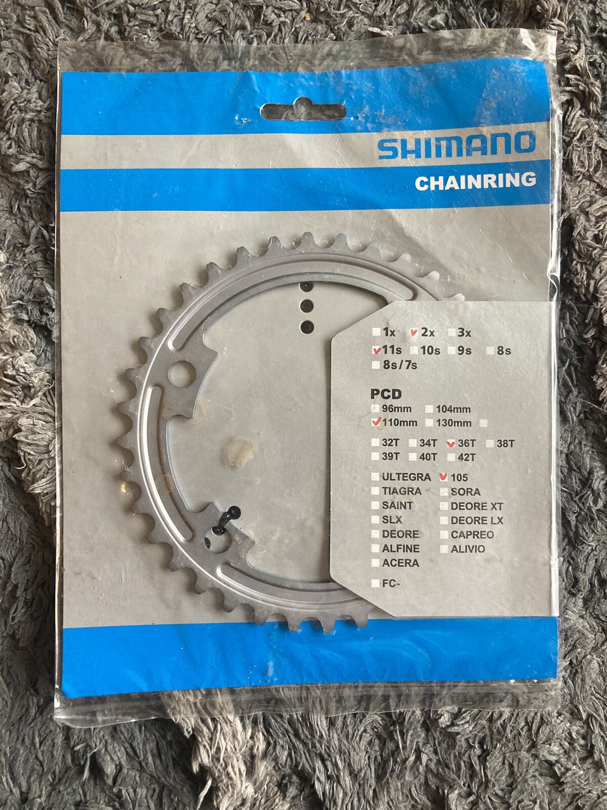 Shimano 105 FC5800S Chainring 36T-MB 52-36T(S
